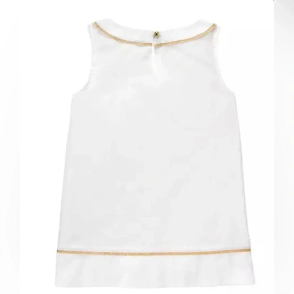 Janie and Jack Swim Coverup Girls’ 5 White Metallic Trim NWT - Picture 2 of 8